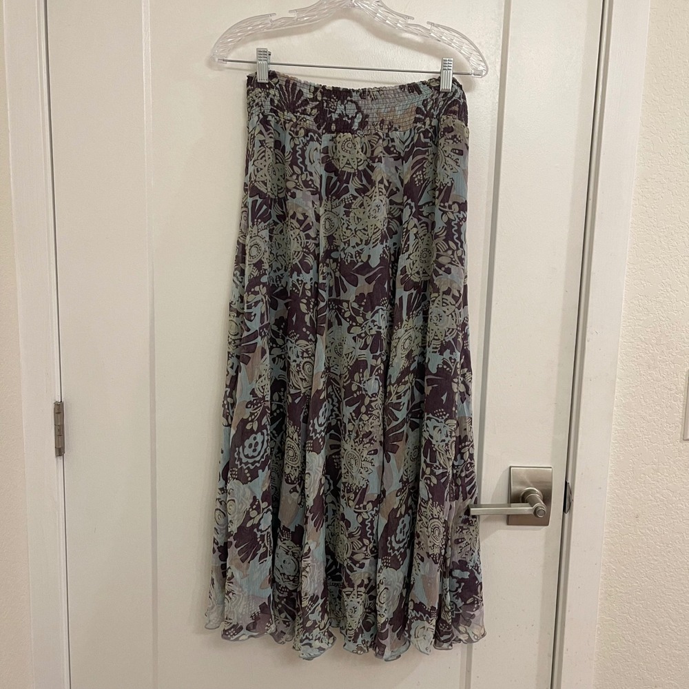 Vintage Y2K Silk Maxi Skirt Purple Fairycore Mermaid Core Whimsey